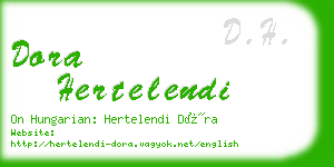 dora hertelendi business card